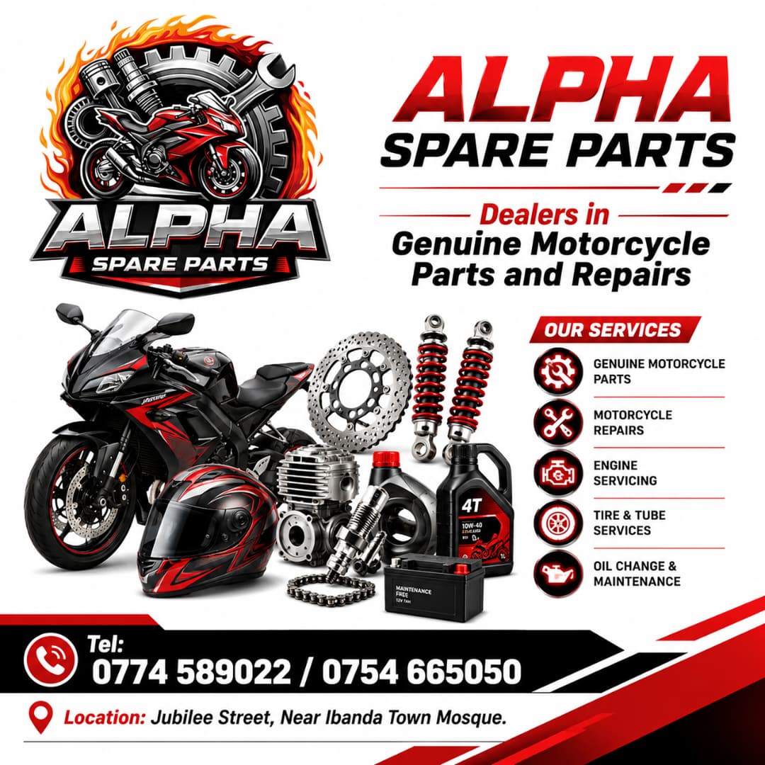 Alpha Spare Parts Expands Motorcycle Services in Ibanda Town